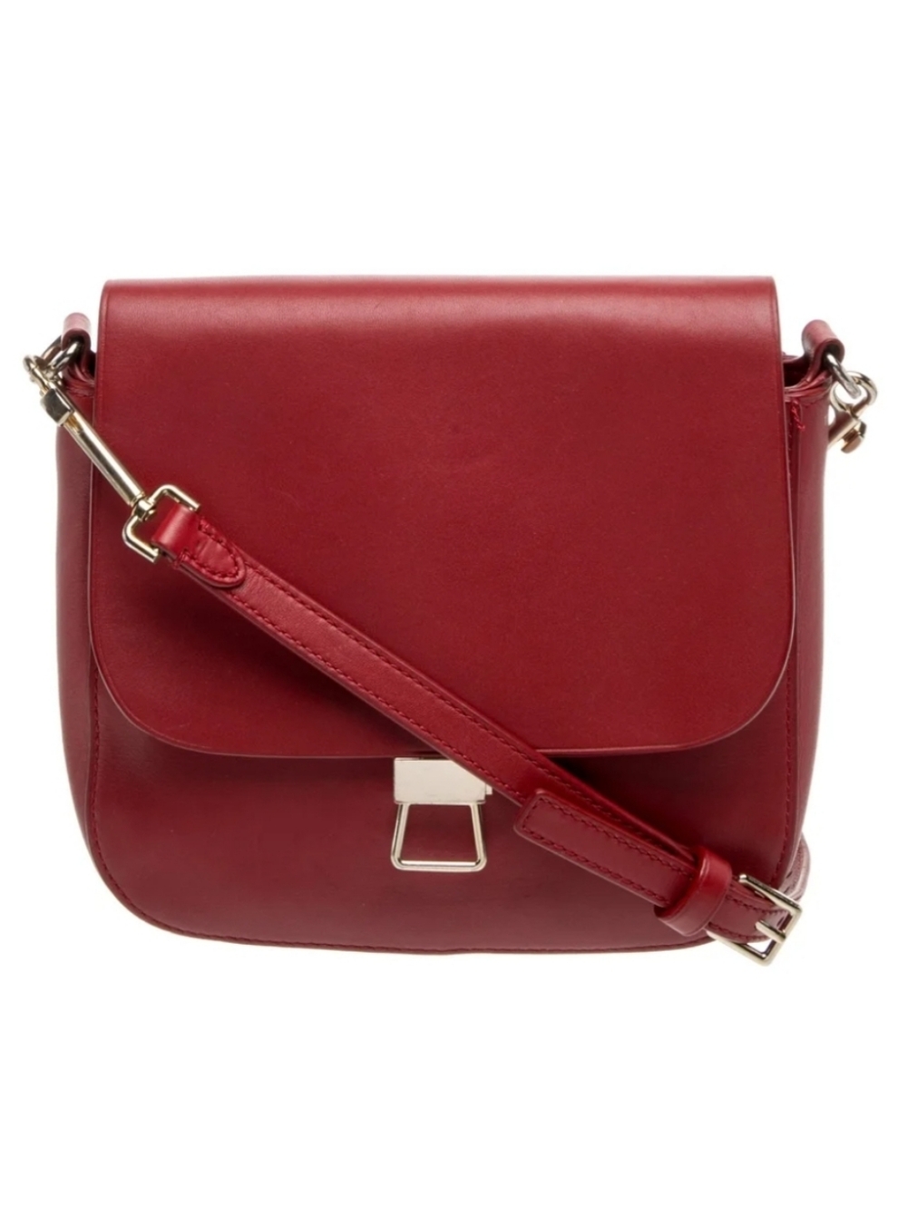 Theory Authentic Red Leather Crossbody Bag